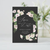 Carte de préavis de mariage à la rose carminée flo (Debout devant)