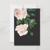 Carte de préavis de mariage à la rose carminée flo (Dos)