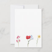 Carte de préavis de mariage Fleur sauvage (Dos)