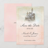 Carte de préavis de page de livre de contes de châ (Devant / Derrière)