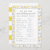 carte de prédiction bébé baby shower jeu maman pou (Devant / Derrière)