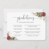 Carte de prédiction de Noël Red Poinsettia (Devant)