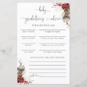 Carte de prédiction de Noël Red Poinsettia (Devant)