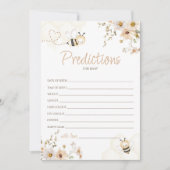 Carte de prédiction du Baby shower des abeilles au (Devant)