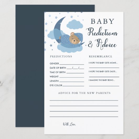 Carte de prédiction et de conseil de l'ours doré b (Devant / Derrière)