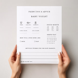 Carte de prédiction et de conseil minimaliste pour