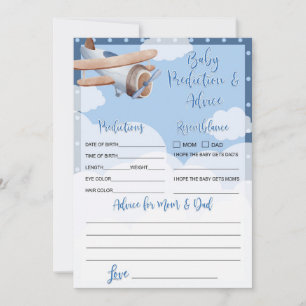 Carte de prédiction et de conseil pour bébé bleu a