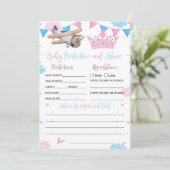 Carte de prédiction et de conseil pour bébé pilote (Debout devant)