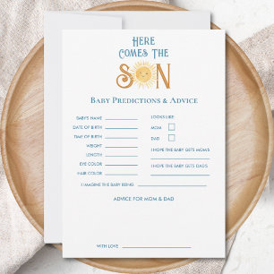 Carte de prédiction et de conseils pour Baby Showe