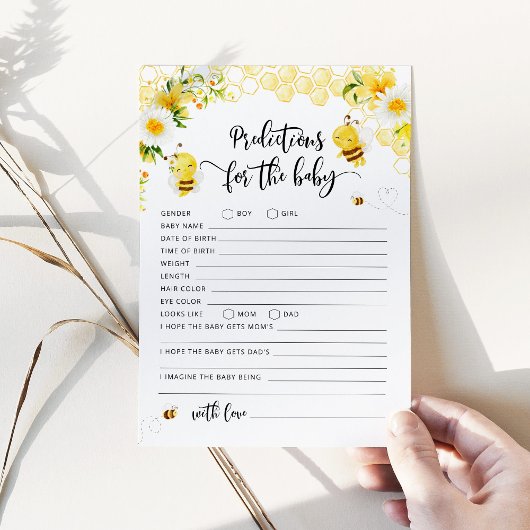 Carte de prédictions bébé abeille