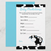Carte de prédictions de Baby shower de la ferme de (Devant / Derrière)