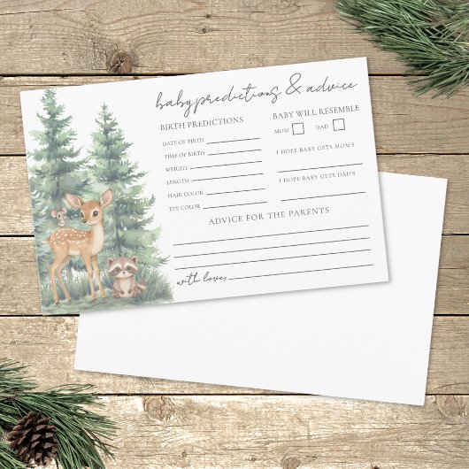 Carte de prédictions de conseils pour bébé - Avent