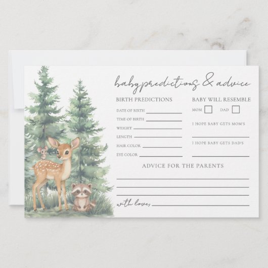 Carte de prédictions de conseils pour bébé pour l' (Devant)