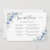 Carte de prédictions de douche pour bébé bleu fonc (Devant)