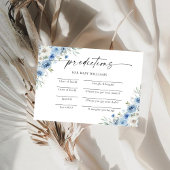 Carte de prédictions de douche pour bébé bleu fonc