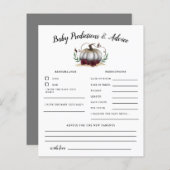 Carte de prédictions et conseils pour bébé Citroui (Devant / Derrière)