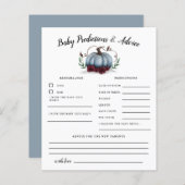 Carte de prédictions et conseils pour bébé Citroui (Devant / Derrière)