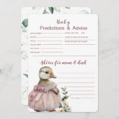 Carte de prédictions et conseils pour bébé | Jeu b (Devant / Derrière)