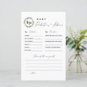 Carte de prédictions et conseils pour bébé Mallard (Debout devant)