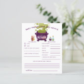 Carte de prédictions et conseils pour bébé sorcièr (Debout devant)