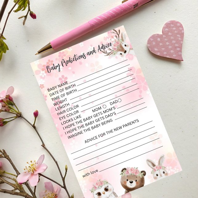 Carte de prédictions et conseils pour bébé Woodlan (Créateur téléchargé)