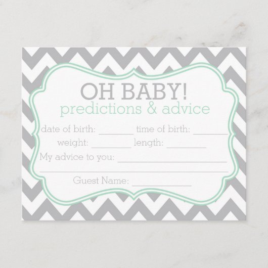 Carte de prédictions et de conseils de Grey et Min (Devant)