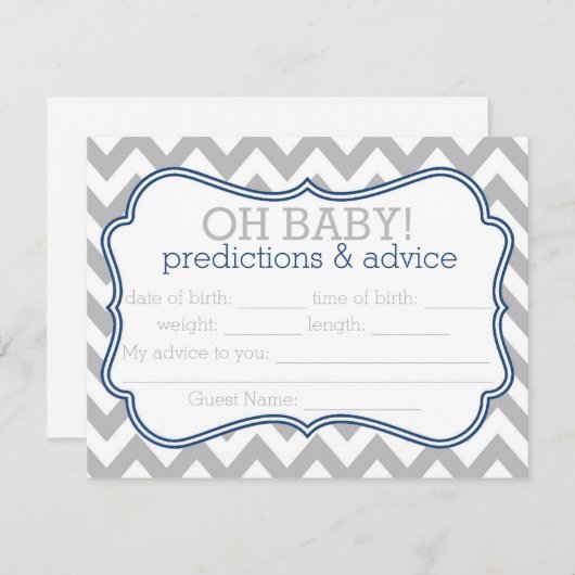 Carte de prédictions et de conseils Grey et Blue C (Devant / Derrière)