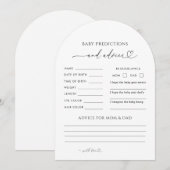 Carte de prédictions et de conseils pour Baby Show (Devant / Derrière)