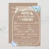 Carte de prédictions et de conseils pour bébé (Devant / Derrière)