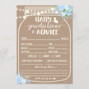 Carte de prédictions et de conseils pour bébé
