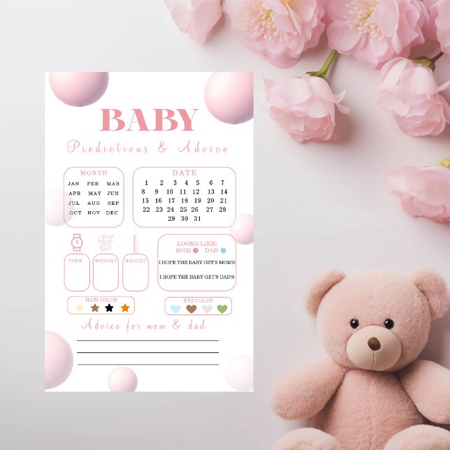Carte de prédictions et de conseils pour bébé au b (Créateur téléchargé)
