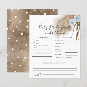 Carte de prédictions et de conseils pour bébé avec