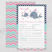 Carte de prédictions et de conseils pour bébé Bale (Devant / Derrière)