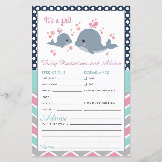 Carte de prédictions et de conseils pour bébé Bale (Devant)
