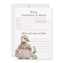 Carte de prédictions et de conseils pour bébé | Je