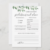 Carte de prédictions et de conseils pour bébé pour (Devant)
