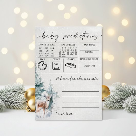 Carte de prédictions et de conseils pour bébé pour