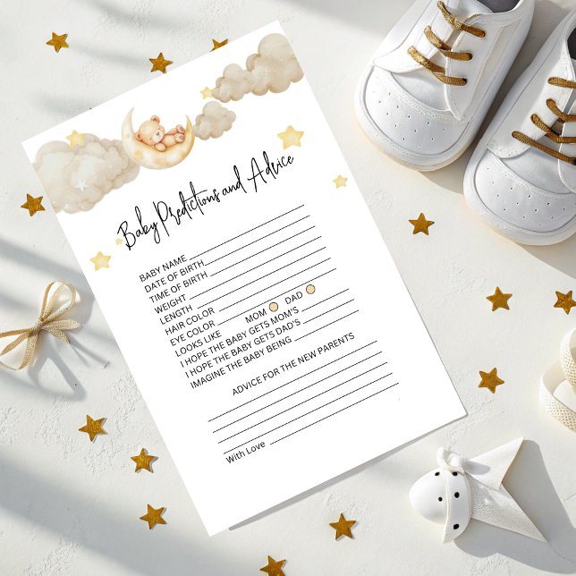 Carte de prédictions et de conseils pour bébé pour (Créateur téléchargé)