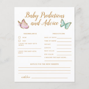Carte de prédictions et de conseils pour bébé Show