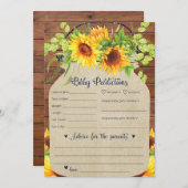 Carte de prédictions et de conseils pour bébés tou (Devant / Derrière)