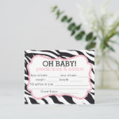 Carte de prédictions et de conseils Zebra et Pink  (Debout devant)