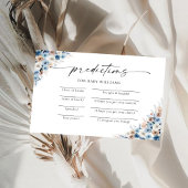 Carte de prédictions florales pour bébé Boho bleu