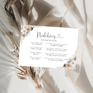 Carte de prédictions florales pour bébés ivoire et
