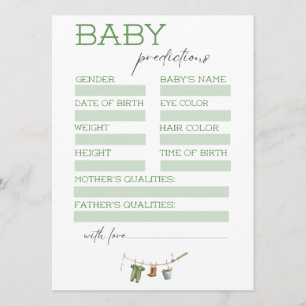Carte de prédictions pour Baby Shower Little Fishe