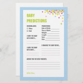 Carte de prédictions pour bébé Baby Sprinkle - Ble (Devant / Derrière)