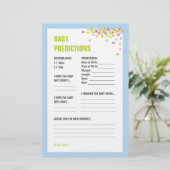 Carte de prédictions pour bébé Baby Sprinkle - Ble (Debout devant)