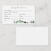 Carte de prédictions pour bébé ours début d'aventu (Devant / Derrière)