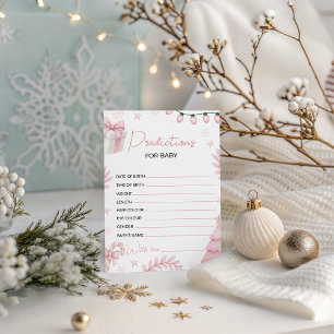 Carte de prédictions pour bébé rose