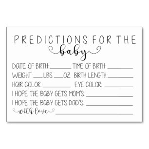 Carte de prédictions pour bébés