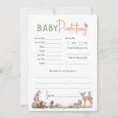 Carte de prédictions pour bébés Baby shower pour a (Devant)